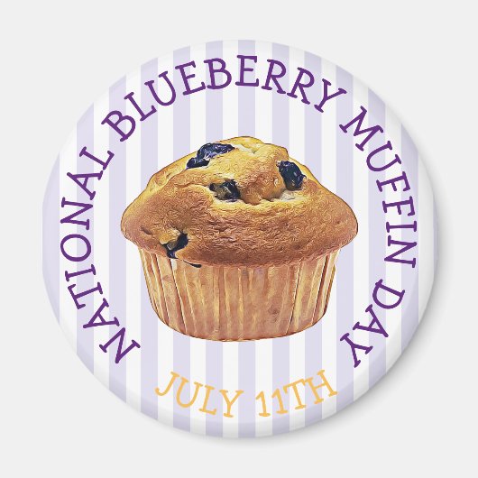 National Blueberry Muffin Day Juli Magnet (Voorkant)