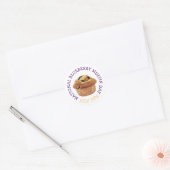 National Blueberry Muffin Day Juli Magnet Ronde Sticker (Envelop)