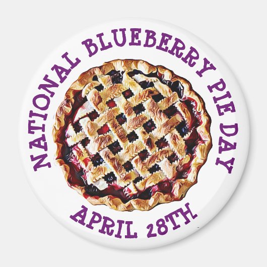 National Blueberry Pie Day 28 april Magnet (Voorkant)