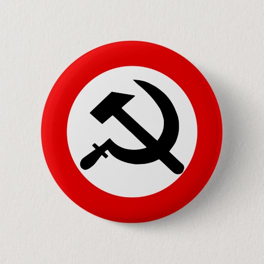 National Bolshevik Party Flag Ronde Button 5,7 Cm (Voorkant)