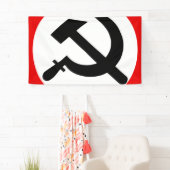 National Bolshevik Party Flag Spandoek (Insitu)