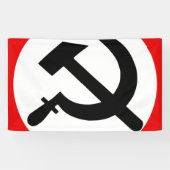 National Bolshevik Party Flag Spandoek (Horizontaal)