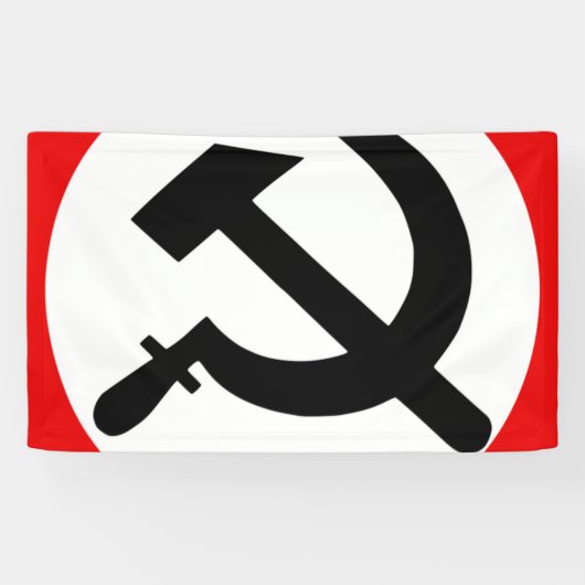 National Bolshevik Party Flag Spandoek (Horizontaal)