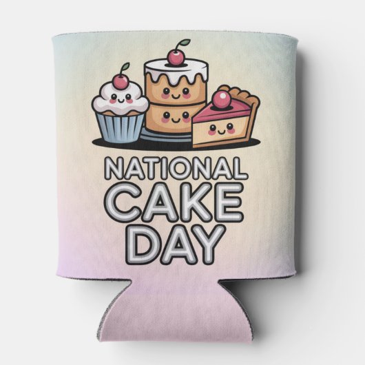 National Cake Day Pastel Can Cooler (Achterkant)