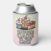 National Cake Day Pastel Can Cooler (Blikje Achterkant)