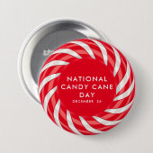 National Candy Cane Day Ronde Button 7,6 Cm (Voorkant /achterkant)