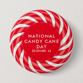 National Candy Cane Day Ronde Button 7,6 Cm (Voorkant)