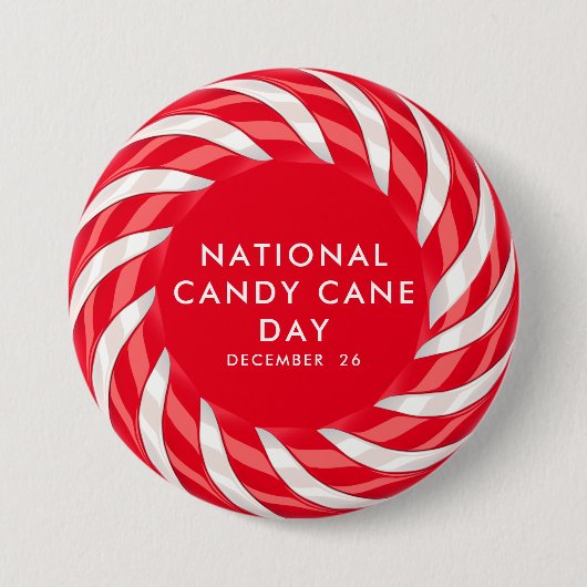 National Candy Cane Day Ronde Button 7,6 Cm (Voorkant)