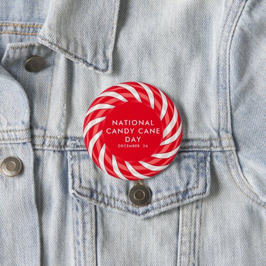National Candy Cane Day Ronde Button 7,6 Cm (In situ)