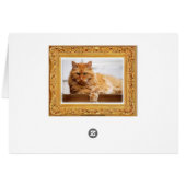 National Cat Day, Cat Portrait Gallery Card (Achterkant Horizontaal)