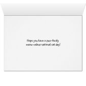 National Cat Day, Cat Portrait Gallery Card (Binenzijde Horizontaal (Onderkant))