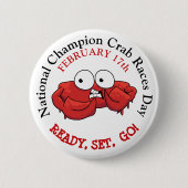National Champion Crab Races Day Button (Voorkant)