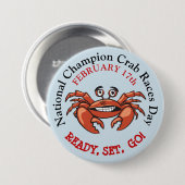 National Champion Crab Races Day Button (Voorkant /achterkant)