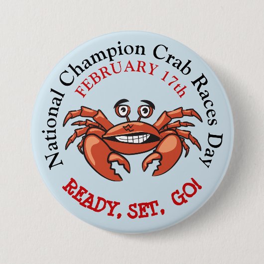 National Champion Crab Races Day Button (Voorkant)