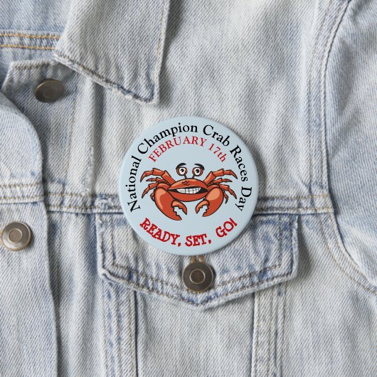 National Champion Crab Races Day Button (In situ)