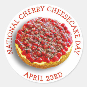 National Cherry Cheesecake Day 23rd Sticker