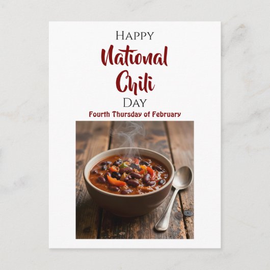 National Chili Day | Fourth Thursday of February Briefkaart (Voorkant)