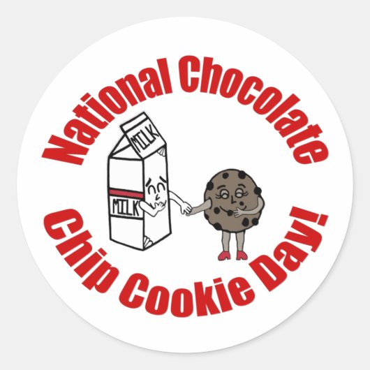 National Chocolate Chip Cookie Day Ronde Sticker (Voorkant)