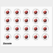 National Chocolate Covered Cherry 3 januari Ronde Sticker (Vel)