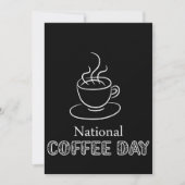 National Coffee Day Sign Kaart (Voorkant)