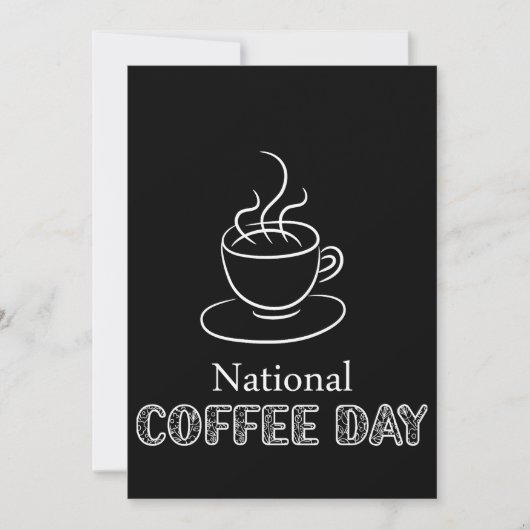 National Coffee Day Sign Kaart (Voorkant)