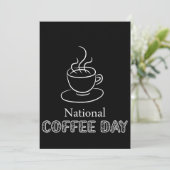 National Coffee Day Sign Kaart (Staand voorkant)