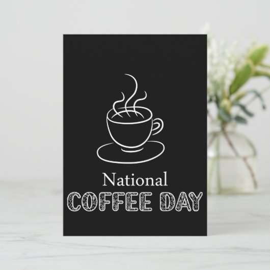 National Coffee Day Sign Kaart (Staand voorkant)