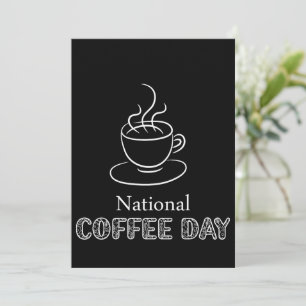 National Coffee Day Sign Kaart