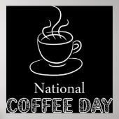 National Coffee Day Sign Poster (Voorkant)