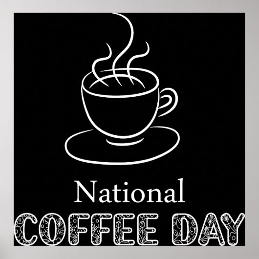 National Coffee Day Sign Poster (Voorkant)