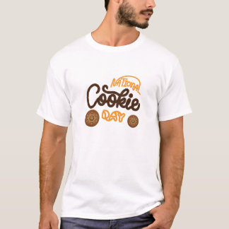 National cookie day typography t-shirt