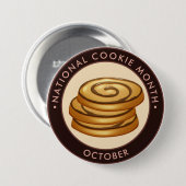 National Cookie Month, vanille chocoladezwijn Ronde Button 7,6 Cm (Voorkant /achterkant)