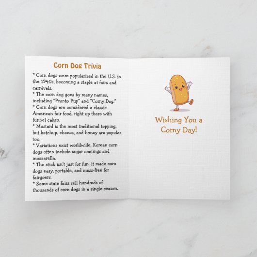 National Corn Dog Day | Third Saturday in March Kaart (Binnen)