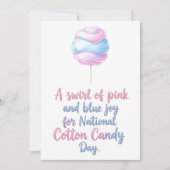 National Cotton Candy Day Bedankkaart (Voorkant)