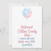 National Cotton Candy Day Bedankkaart (Voorkant)