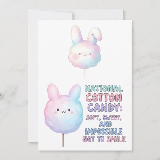 National Cotton Candy Day Bedankkaart (Voorkant)