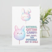 National Cotton Candy Day Bedankkaart (Staand voorkant)