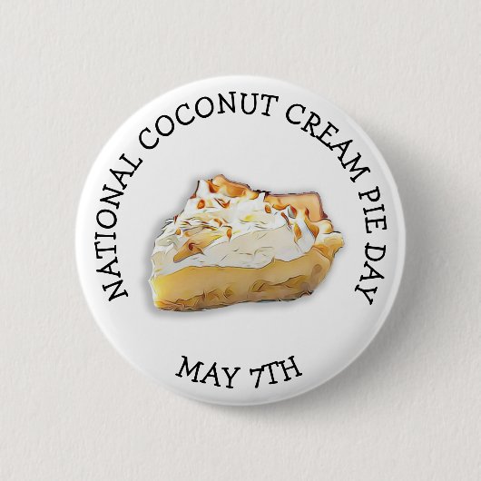 National Cream Pie Day May 7e Vakantiay Button (Voorkant)