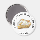 National Cream Pie Day May 8th Holiday Magnet (Voorkant / Achterkant)