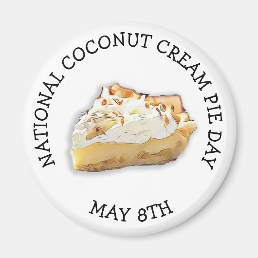 National Cream Pie Day May 8th Holiday Magnet (Voorkant)