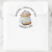 National Cream Puff Day 2 januari Stickers (Tas)