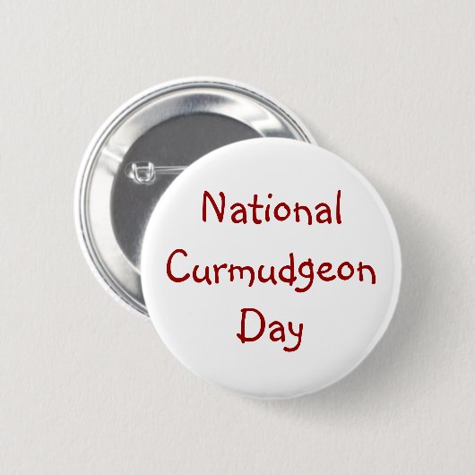 National Curmudgeon Day Button (Voorkant /achterkant)