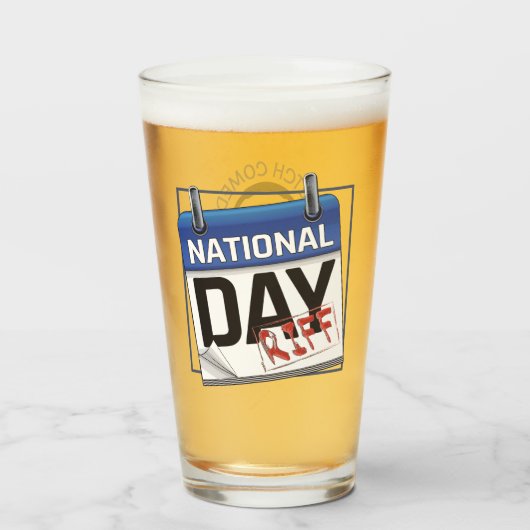 National Day Riff Pint voor Lager Glas (Voorkant gevuld)