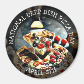 National Deep Dish Pizza Day 5th Magnet (Voorkant)