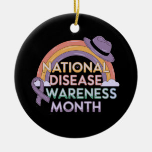 National Disease Awareness Month staat bij elkaar Keramisch Ornament