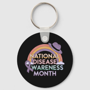 National Disease Awareness Month staat bij elkaar Sleutelhanger
