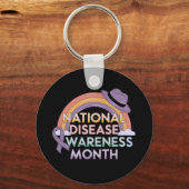 National Disease Awareness Month staat bij elkaar Sleutelhanger (Achterkant)