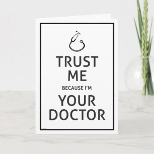 National Doctors' Day-Trust Me-I ben je dokter Kaart