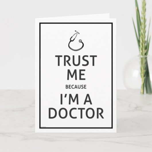 National Doctors' Day-Trust Me-I'm A Doctor Kaart (Voorkant)