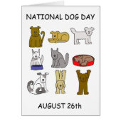National Dog Day August 26th Cartoon Dogs (Voorkant)